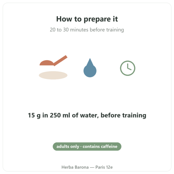 Greenwhey Lemon & Mint Pre-Workout 300 g how to use Paris Herba Barona
