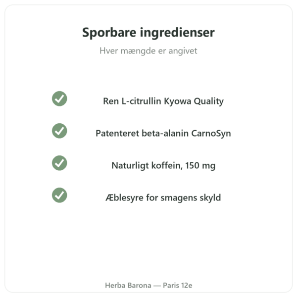 Greenwhey Pre-Workout Citron & Mynte 300 g kvalitet Paris Herba Barona