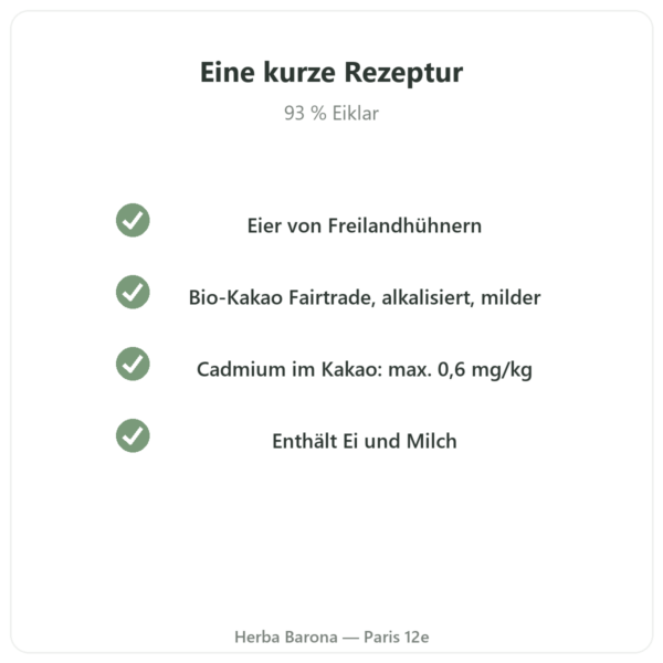 Eiprotein-Pulver Schokolade – Nutrimuscle – 1 kg Qualität Paris Herba Barona
