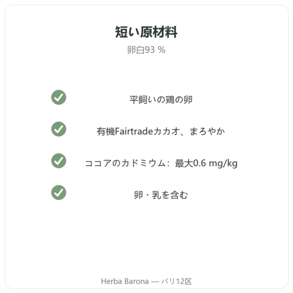 卵白プロテインパウダー チョコレート味 – Nutrimuscle – 1 kg 品質 Paris Herba Barona