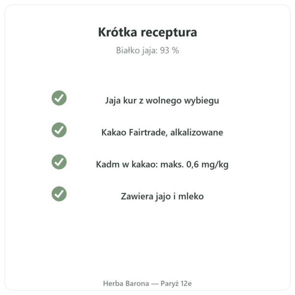 Białko jaja w proszku Czekolada – Nutrimuscle – 1 kg jakość Paris Herba Barona