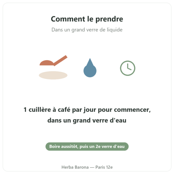 Psyllium blond tégument Nature et Partage 300 g mode d'emploi Paris Herba Barona