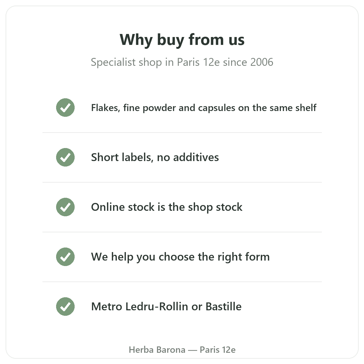 Psyllium in Paris: why buy from Herba Barona Paris 12e