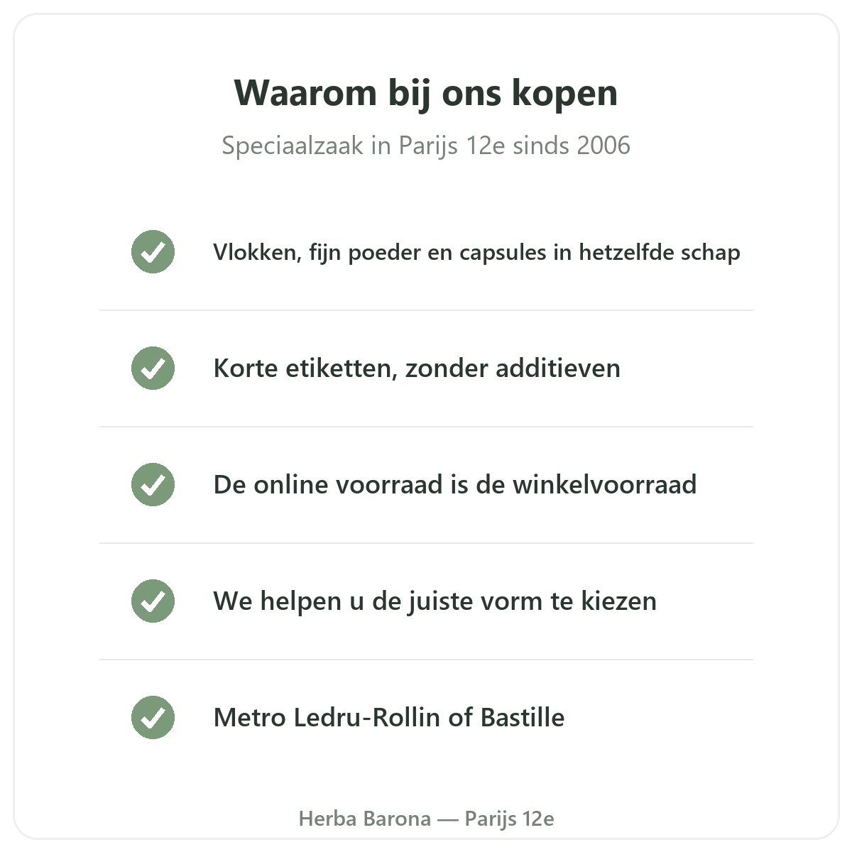 Psyllium in Parijs: waarom kopen bij Herba Barona Parijs 12e