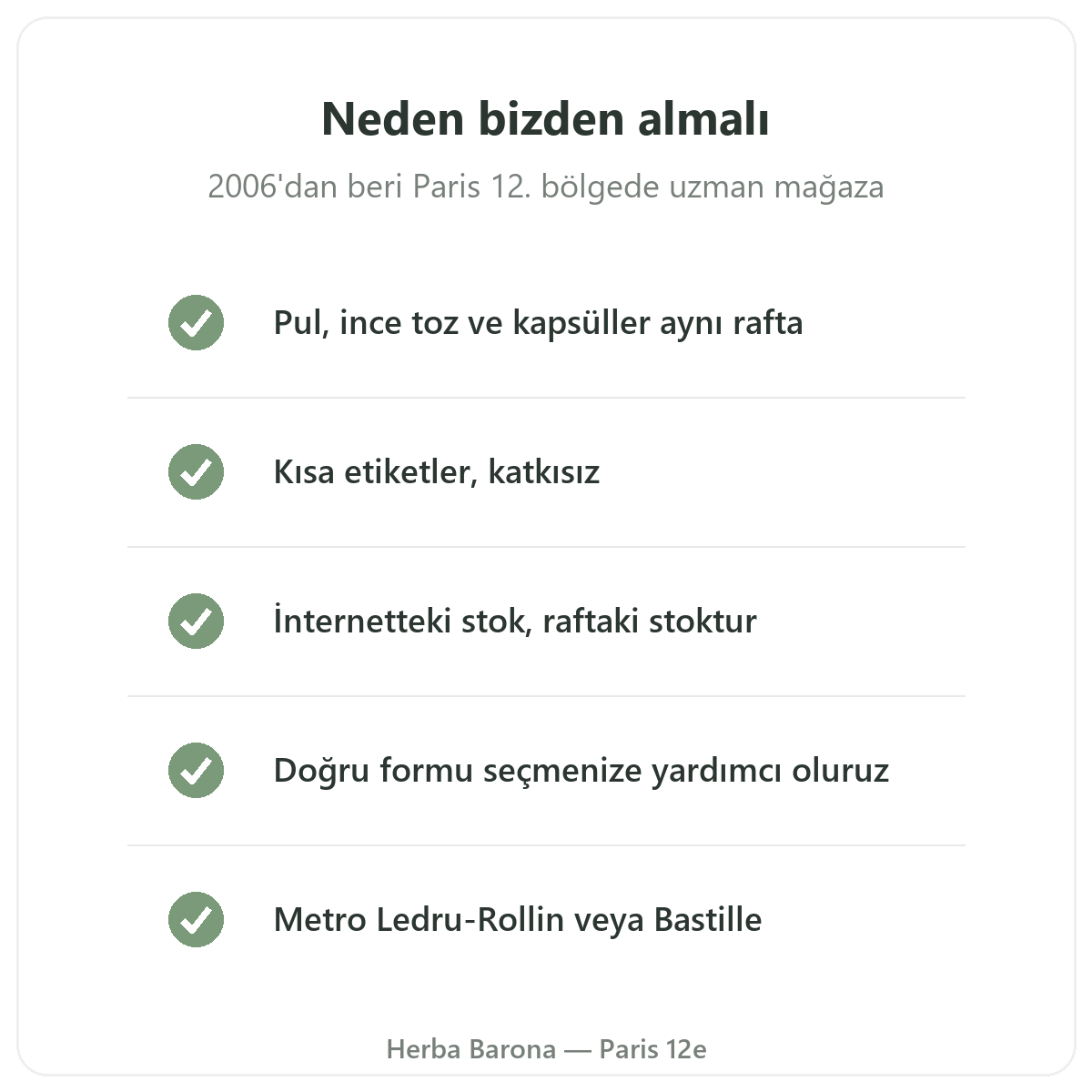 Paris'te psyllium: neden Herba Barona'dan alınmalı, Paris 12. bölge