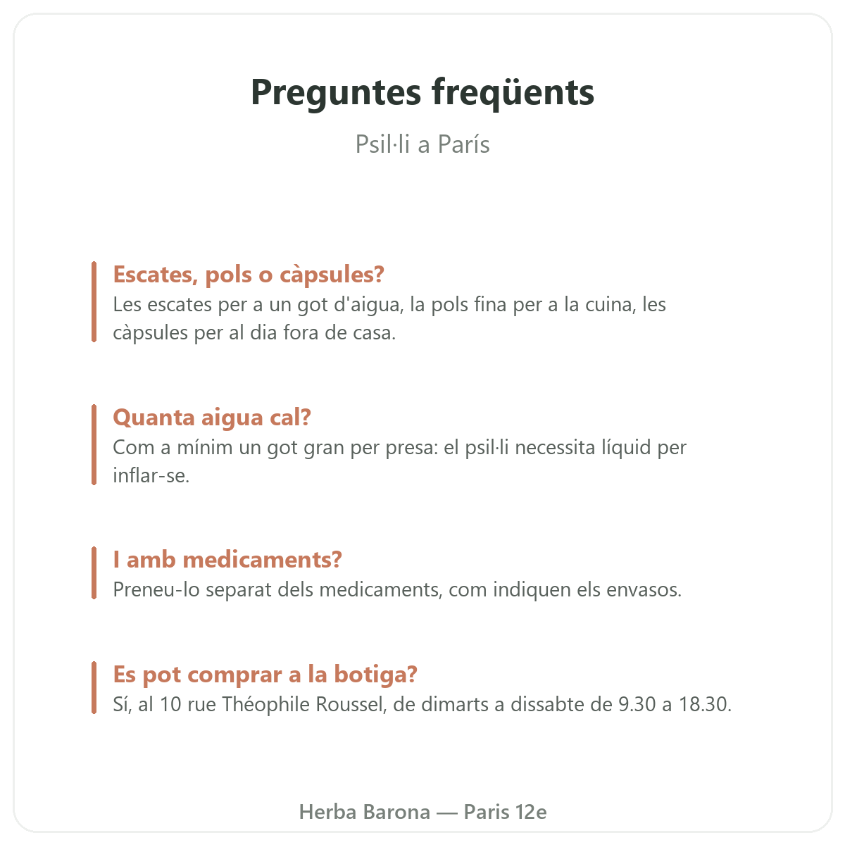 Psil·li a París: preguntes freqüents, Herba Barona París 12e