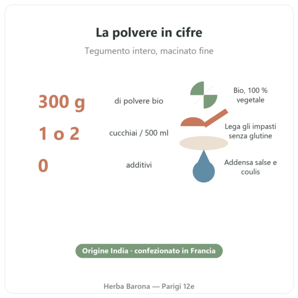 Polvere extra fine di psyllium biologico 300 g – Nature et Partage cifre chiave Paris Herba Barona