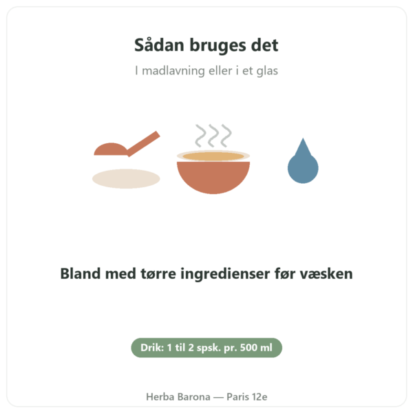 Økologisk ekstra fint psylliumpulver 300 g – Nature et Partage anvendelse Paris Herba Barona
