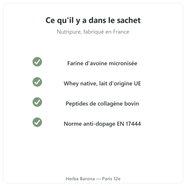 Pure Gainer Chocolat Nutripure 1,2 kg qualité Paris Herba Barona