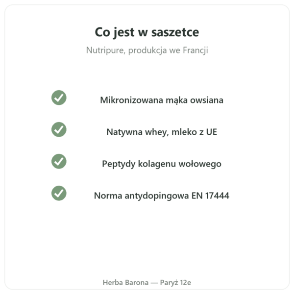 Pure Gainer Czekolada Nutripure 1,2 kg jakość Paris Herba Barona