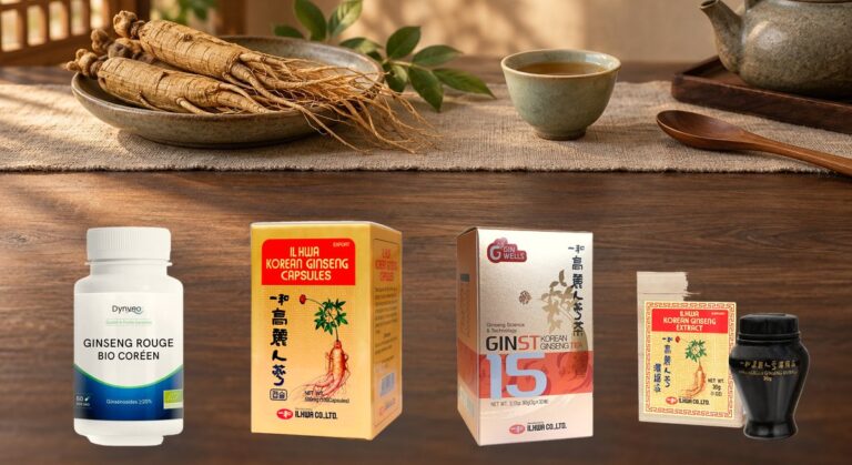Ginseng rouge bio Dynveo, capsules de ginseng coréen, Ginst15 thé fermenté et extrait de ginseng en pâte IL HWA, Herba Barona Paris 12e