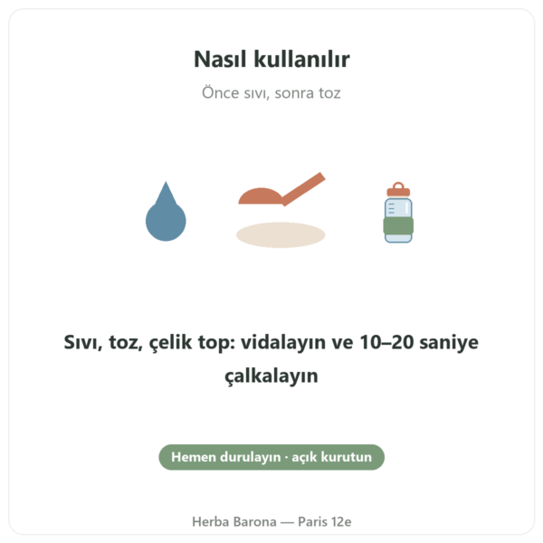 Nutripure Shaker 600 ml paslanmaz çelik toplu kullanım Paris Herba Barona