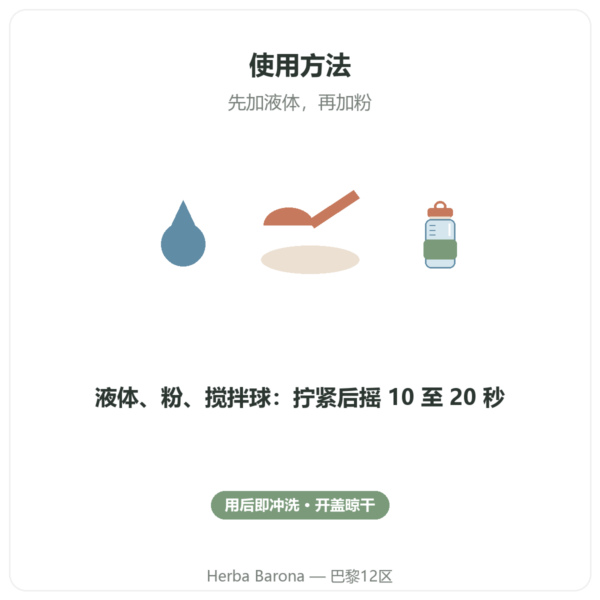 Nutripure 摇摇杯 600 毫升(附不锈钢搅拌球) 使用方法 Paris Herba Barona