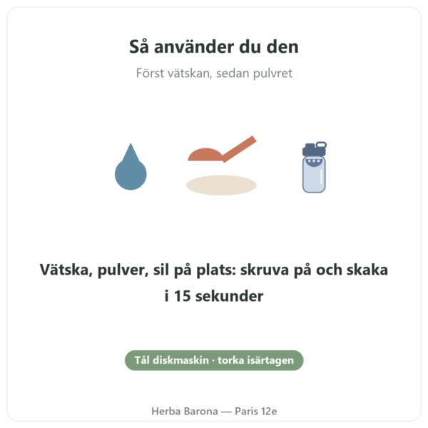Dynveo träningsshaker 700 ml användning Paris Herba Barona