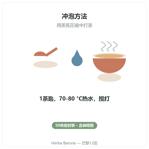 有机抹茶粉 50克 – Bioptimal 冲泡方法 Paris Herba Barona