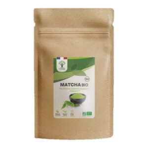 Thé Matcha Japonais bio en poudre Bioptimal 100 % Camellia sinensis sachet 400 g Paris Herba Barona