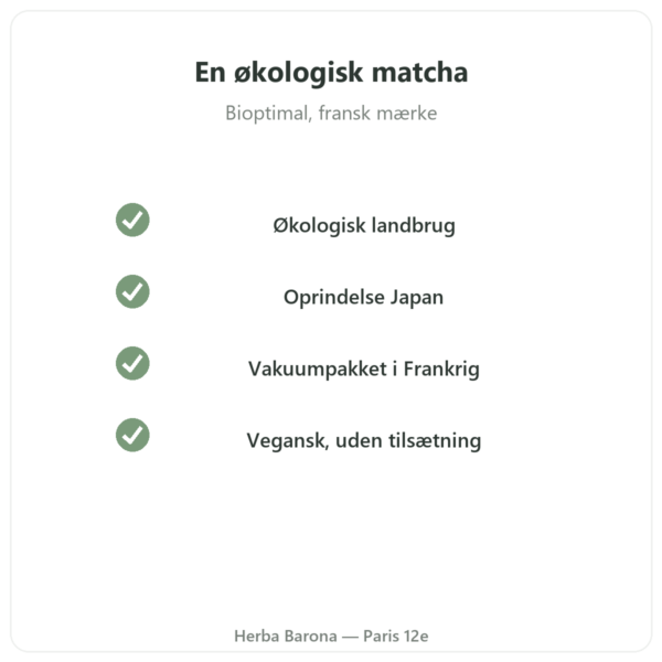 Japansk økologisk matcha-te pulver 400 g – Bioptimal kvalitet Paris Herba Barona