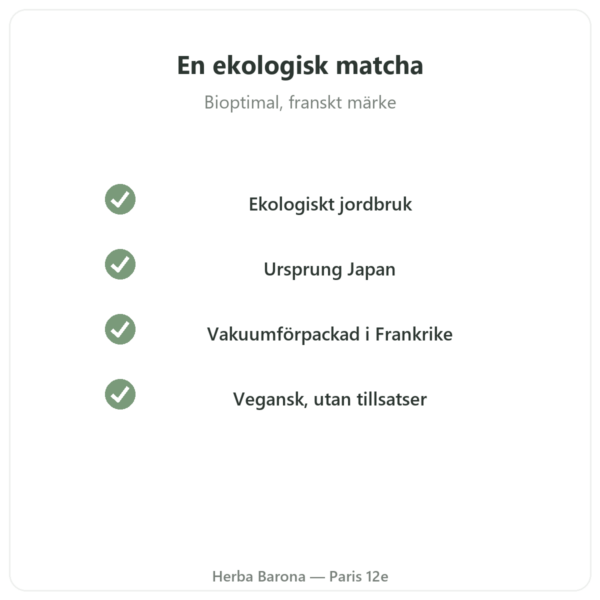Japanskt ekologiskt matchate pulver 400 g – Bioptimal kvalitet Paris Herba Barona