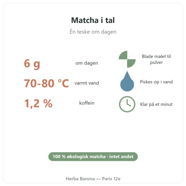 Økologisk japansk matcha-te pulver 150 g – Bioptimal i tal Paris Herba Barona
