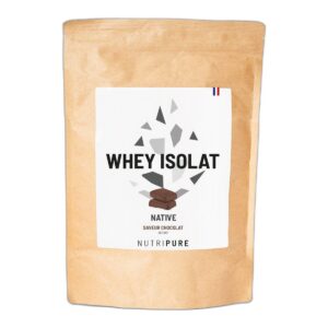 Whey Isolate Chocolat Nutripure 22 g protéines 750 g 25 doses Paris Herba Barona