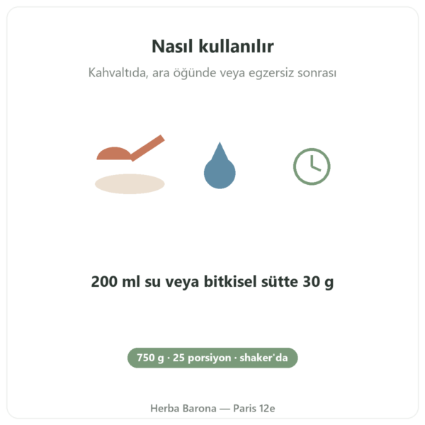 Whey Isolate Çikolata Nutripure 750 g kullanım şekli Paris Herba Barona