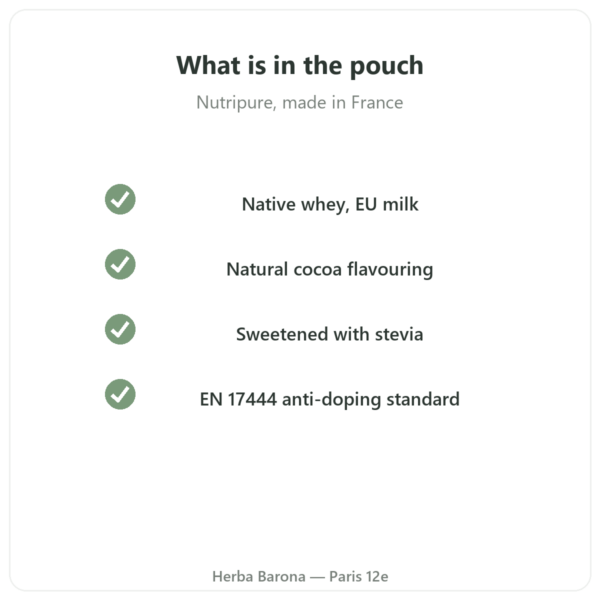 Whey Isolate Chocolate Nutripure 750 g quality Paris Herba Barona