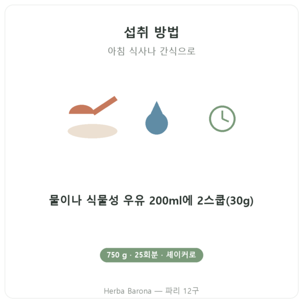 웨이 아이솔레이트 바닐라 Nutripure – 750g 섭취 방법 Paris Herba Barona
