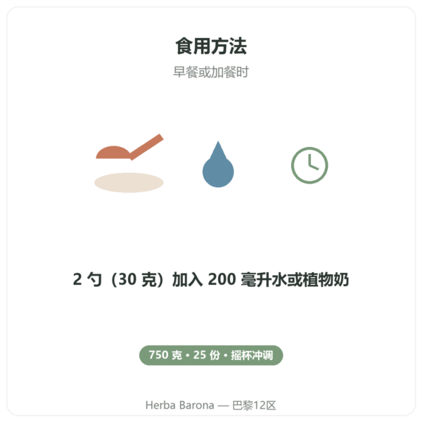 香草味分离乳清蛋白 Whey Isolate Nutripure – 750 克 食用方法 Paris Herba Barona