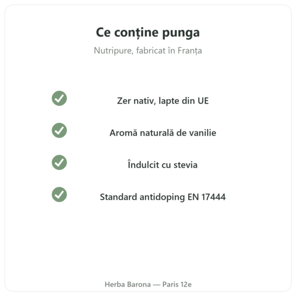 Whey Isolate Vanilie Nutripure 750 g calitate Paris Herba Barona