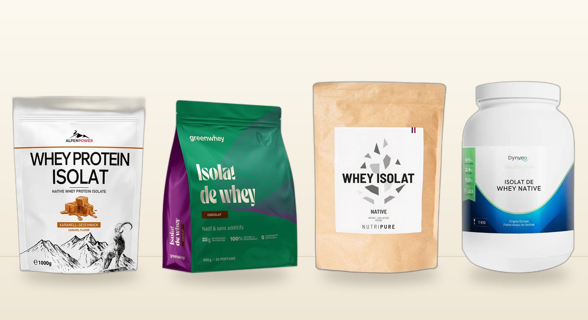 Whey isolat AlpenPower caramel, Greenwhey chocolat, Nutripure native et Dynveo native, Herba Barona Paris 12e